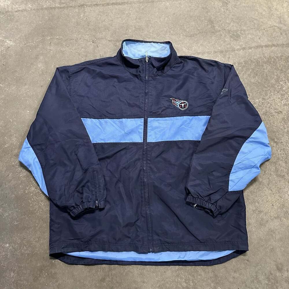 Reebok Tennessee Titans NFL Full Zip Track Jacket Y2K Size XL